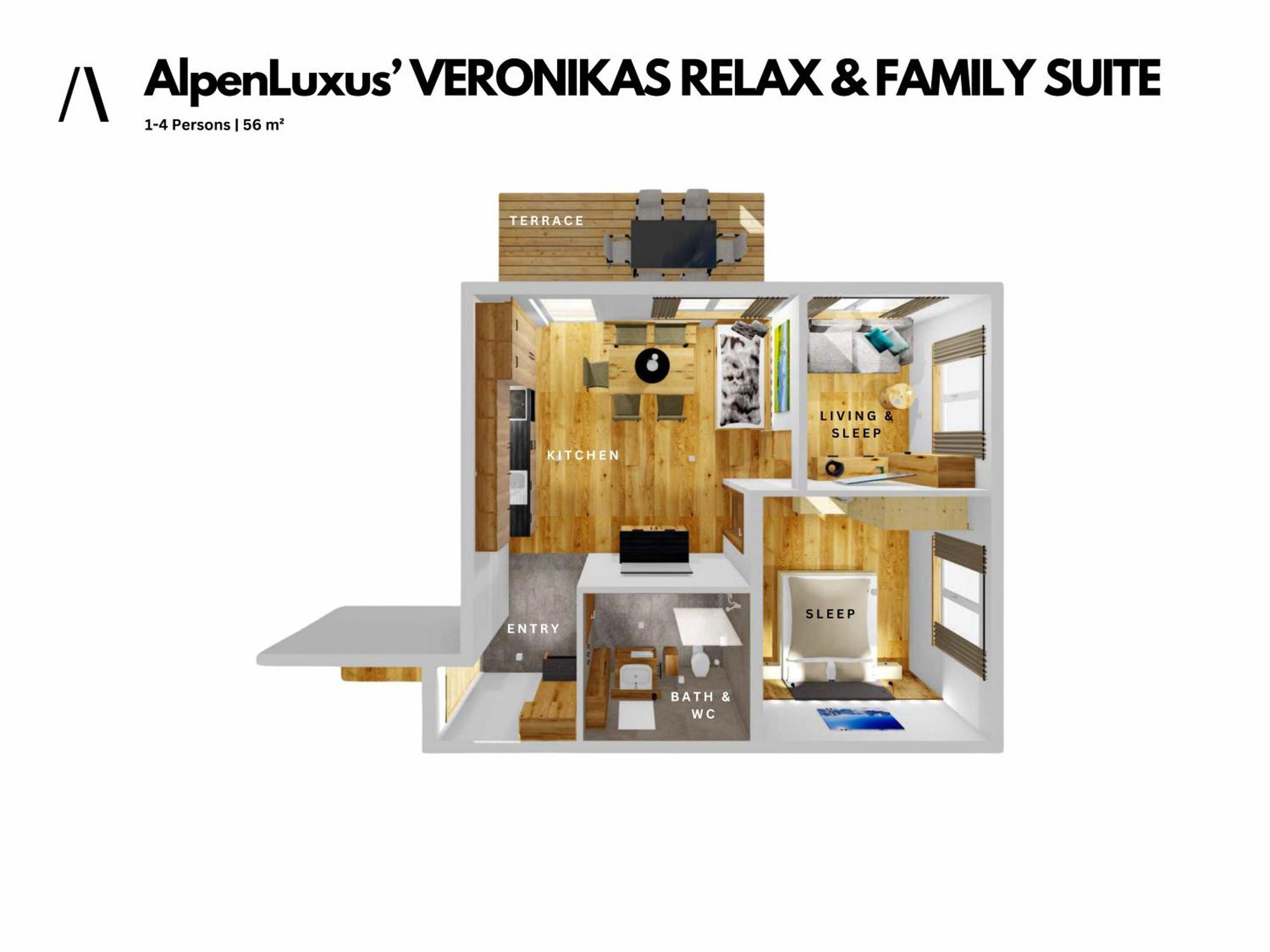 Veronikas Relax & Family Suite - Sun Terrace And Car Park By Alpenluxus Appartements Fügen Eksteriør bilde